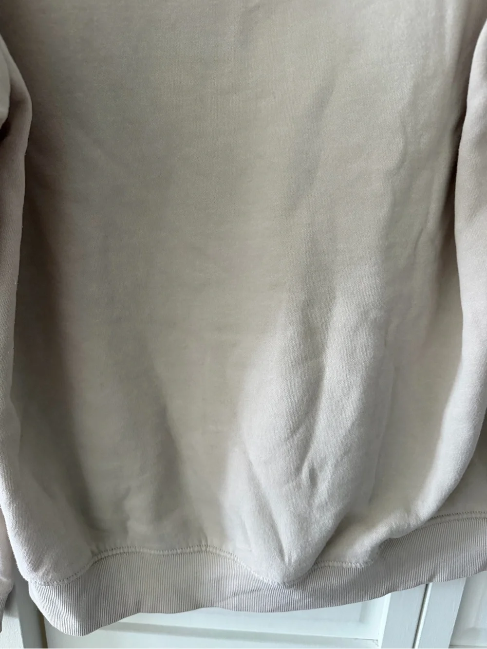 H&M Oversized Hoodie Sweatshirt Beige Taupe Size Small - Picture 13 of 14